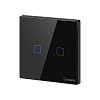 Выключатель Sonoff TX Series T3 WiFi & RF Wall Switches (EU, 2 Gang, Black)